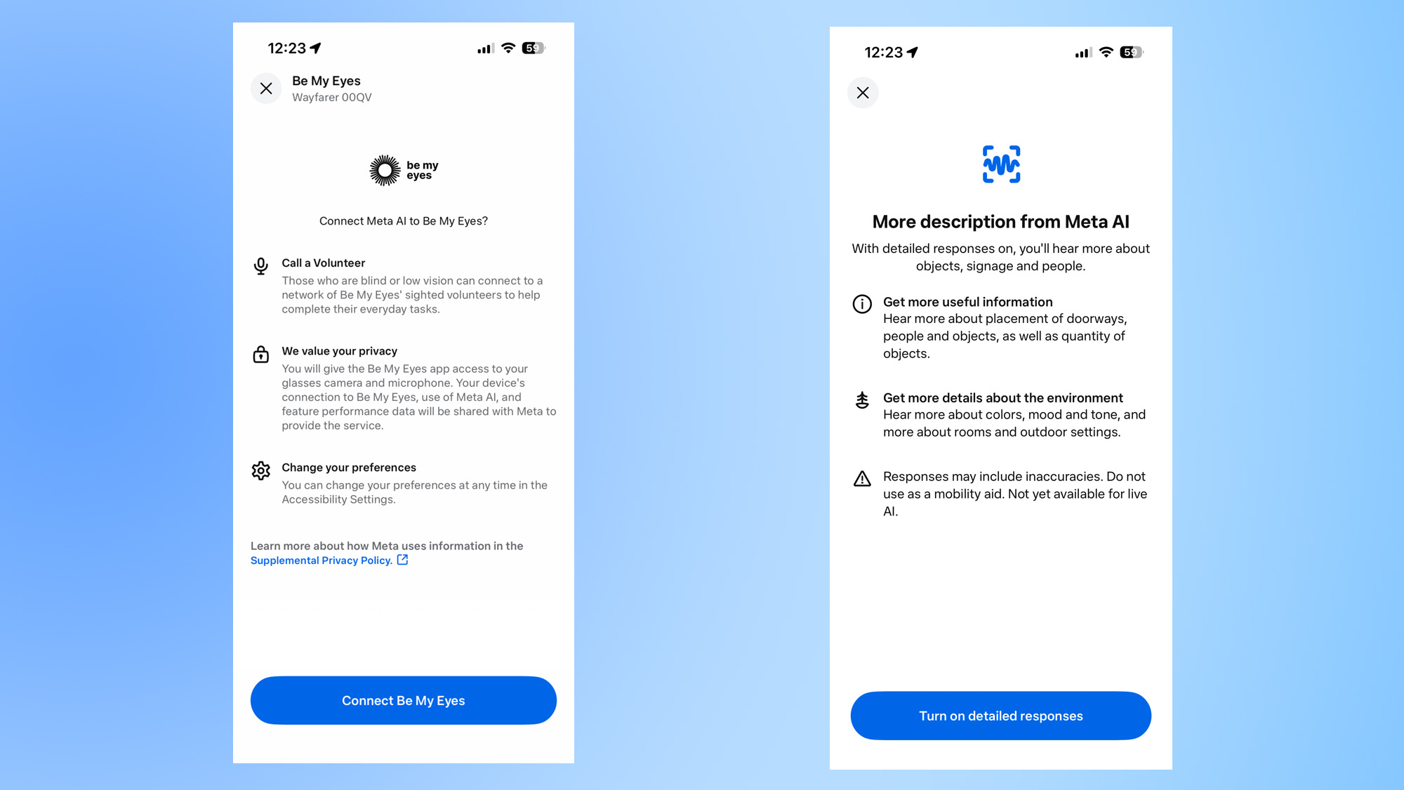 δυνατότητες μετα-προσβασιμότητας ray-Ban