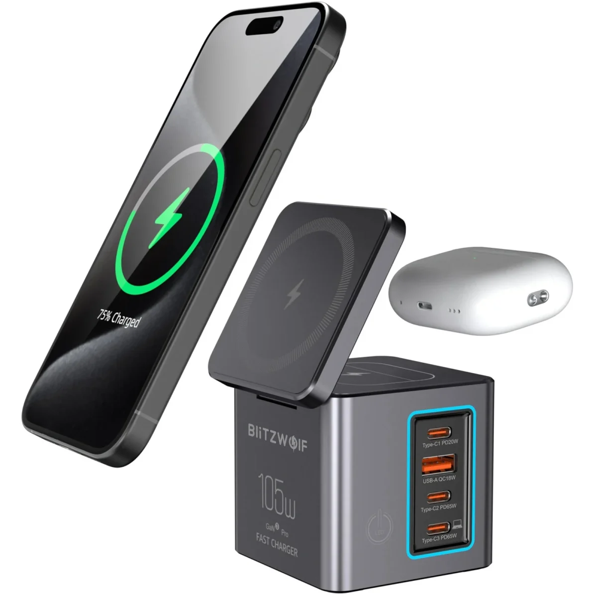 Ανακαλύψτε το Blitzwolf BW-i113: Η Επαναστατική Φορτιστής 105W που Φορτίζει 6 Συσκευές ταυτόχρονα! 🔥 Ασύρματη Φόρτιση & Υποστήριξη PD/QC σε Απίστευτη Τιμή! Ανακαλύψτε το Blitzwolf BW-i113: Η Επαναστατική Φορτιστής 105W που Φορτίζει 6 Συσκευές ταυτόχρονα! 🔥 Ασύρματη Φόρτιση & Υποστήριξη PD/QC σε Απίστευτη Τιμή!