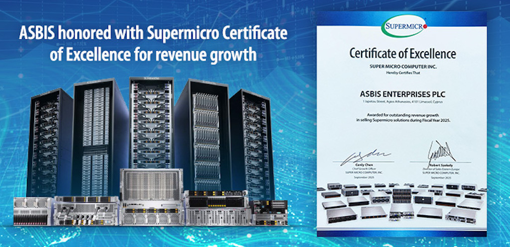 «Απίστευτη επιτυχία: Η ASBIS αναγνωρίζεται από τη Supermicro για εκρηκτική αύξηση πωλήσεων στην περιοχή ΕΜΕΑ!» «Απίστευτη επιτυχία: Η ASBIS αναγνωρίζεται από τη Supermicro για εκρηκτική αύξηση πωλήσεων στην περιοχή ΕΜΕΑ!»