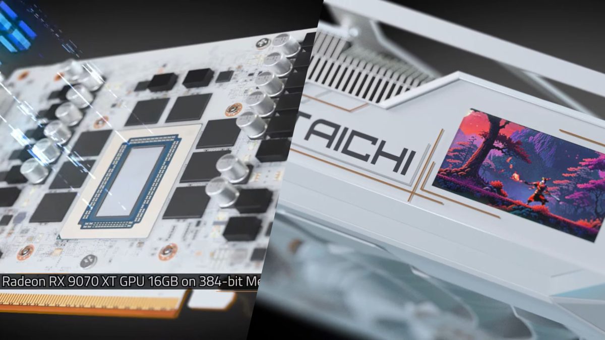 Η ASRock παρουσιάζει το RX 9070 XT Taichi White GPU με οθόνη LCD. Εμφανίζει Unreasible 384-bit Memory Bus