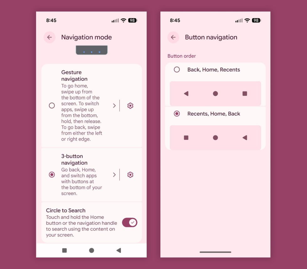 Βρήκαμε τις 6 πιο όμορφες λειτουργίες Pixel στο Android 16 QPR3 Beta Τα κουμπιά πλοήγησης Android 16 Τακτοποίηση