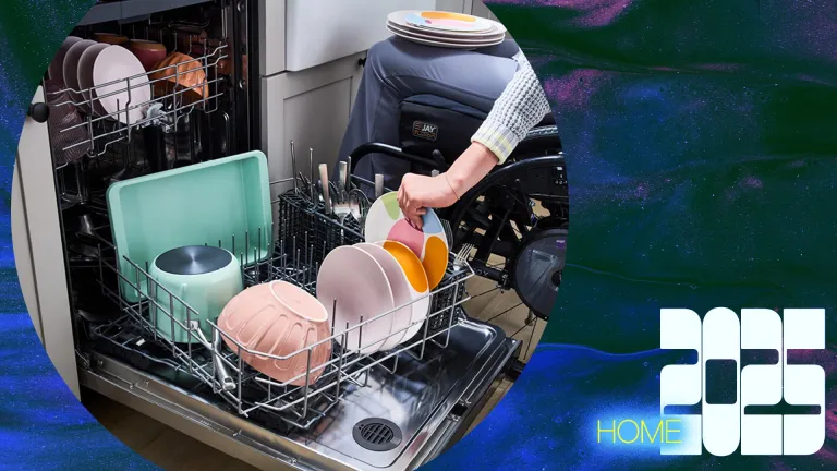 The 50 greatest innovations of 2025 person in wheelchair loading a dishwasher