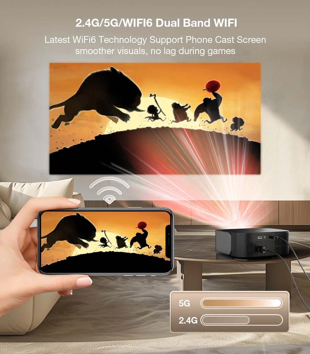 🔥Εκπληκτική Προσφορά: Blitzwolf V10 - Full HD Προβολέας με AutoFocus και Wireless Cast σε Ιστορικό Χαμηλό Τιμή! 🔥 Blitzwolf V10 WiFi 6.0