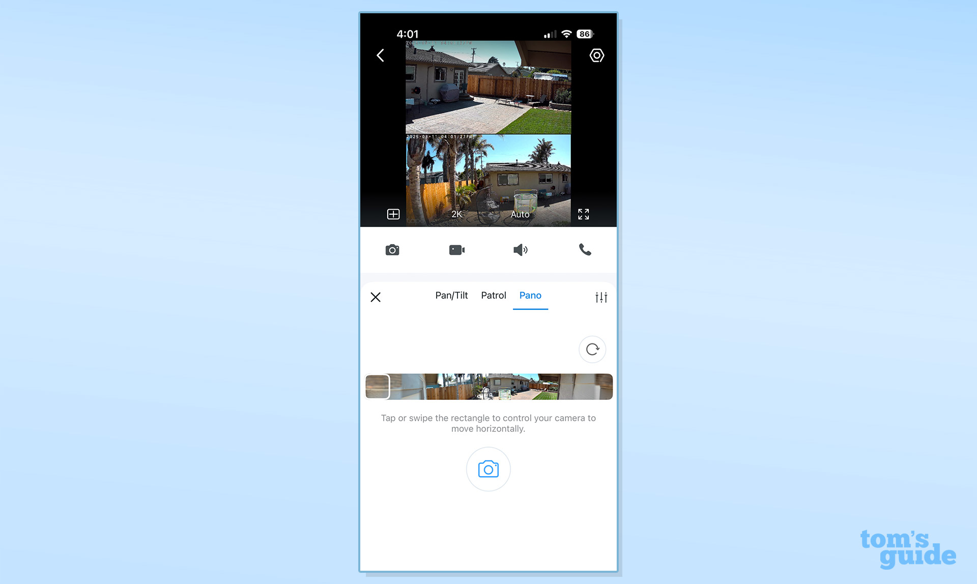 Στιγμιότυπο οθόνης της εφαρμογής TP-Link Tapo C246D HybridCam Duo