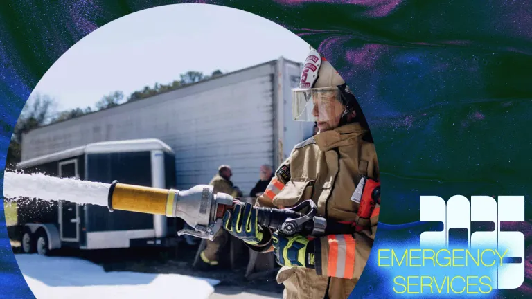 The 50 greatest innovations of 2025 firefighter shooting foam out of hose