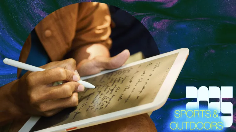 The 50 greatest innovations of 2025 person writing on daylight computer