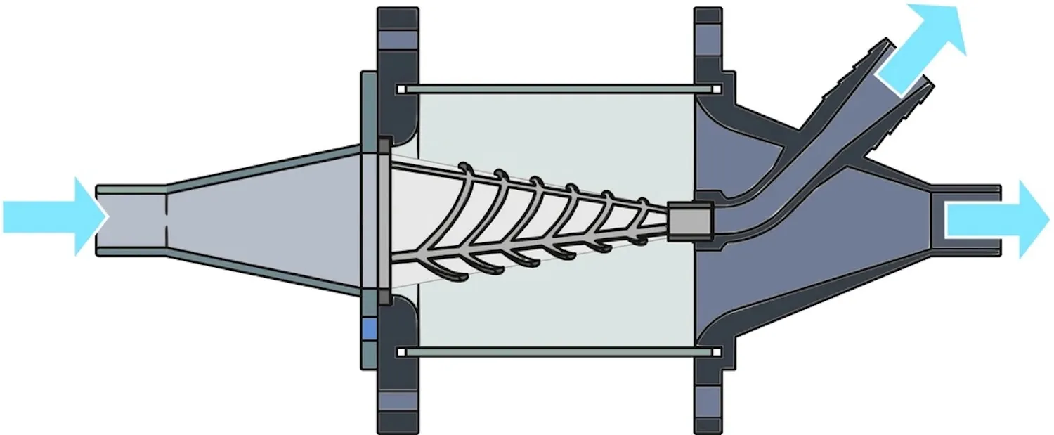 Το φίλτρο πλυντηρίου ρούχων εμπνευσμένο από τη σαρδέλα αφαιρεί το 99% των μικροπλαστικών Το στοιχείο φίλτρου στο κέντρο μιμείται το σύστημα των βραγχίων του ψαριού. Το περίβλημα του φίλτρου επιτρέπει τον περιοδικό καθαρισμό και την εγκατάσταση σε πλυντήρια ρούχων. Credit: Christian Reuß/Leandra Hamann