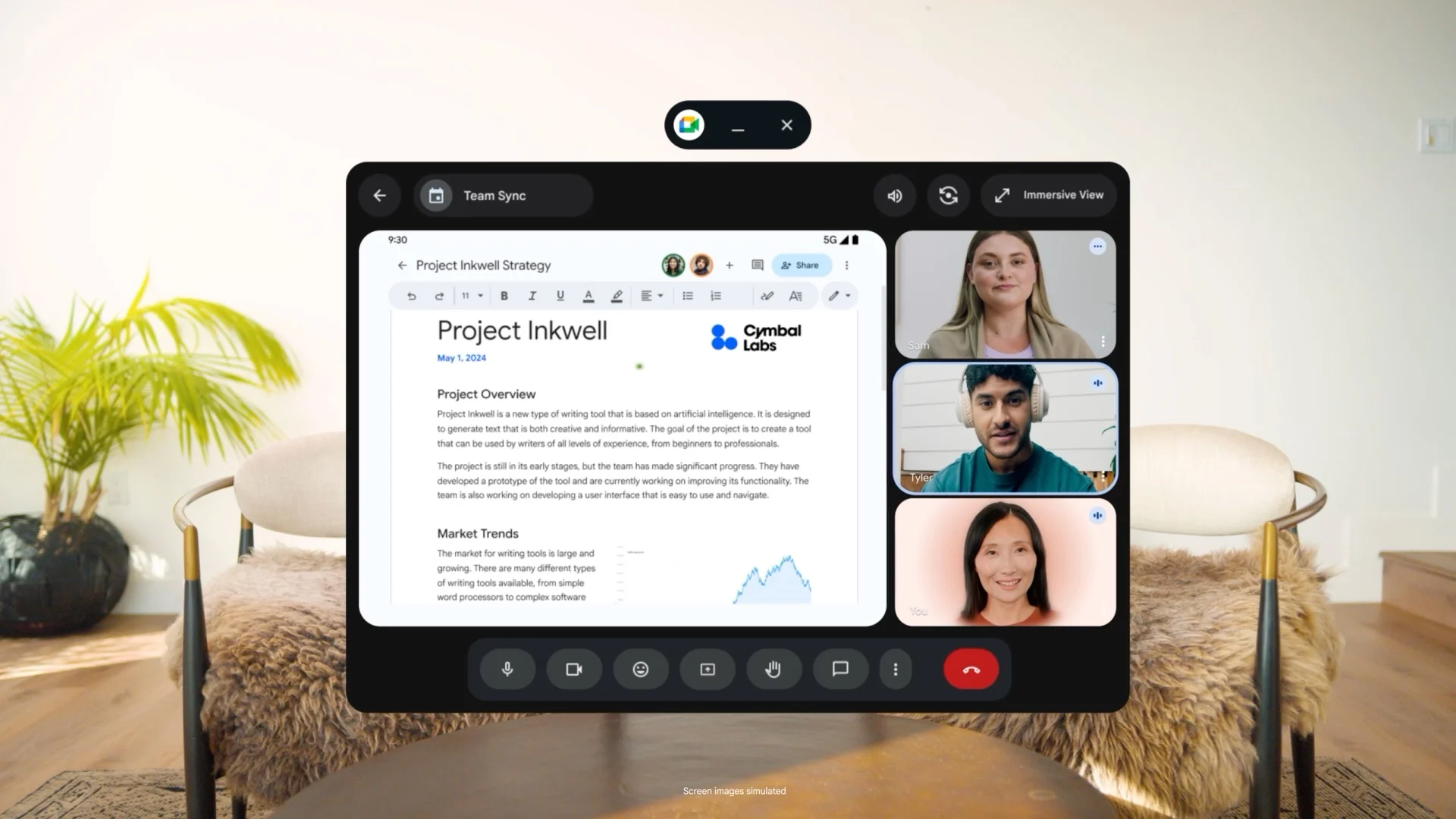 google android xr ομοιότητα avatar google meet βιντεοκλήσεις κοινή χρήση οθόνης galaxy xr
