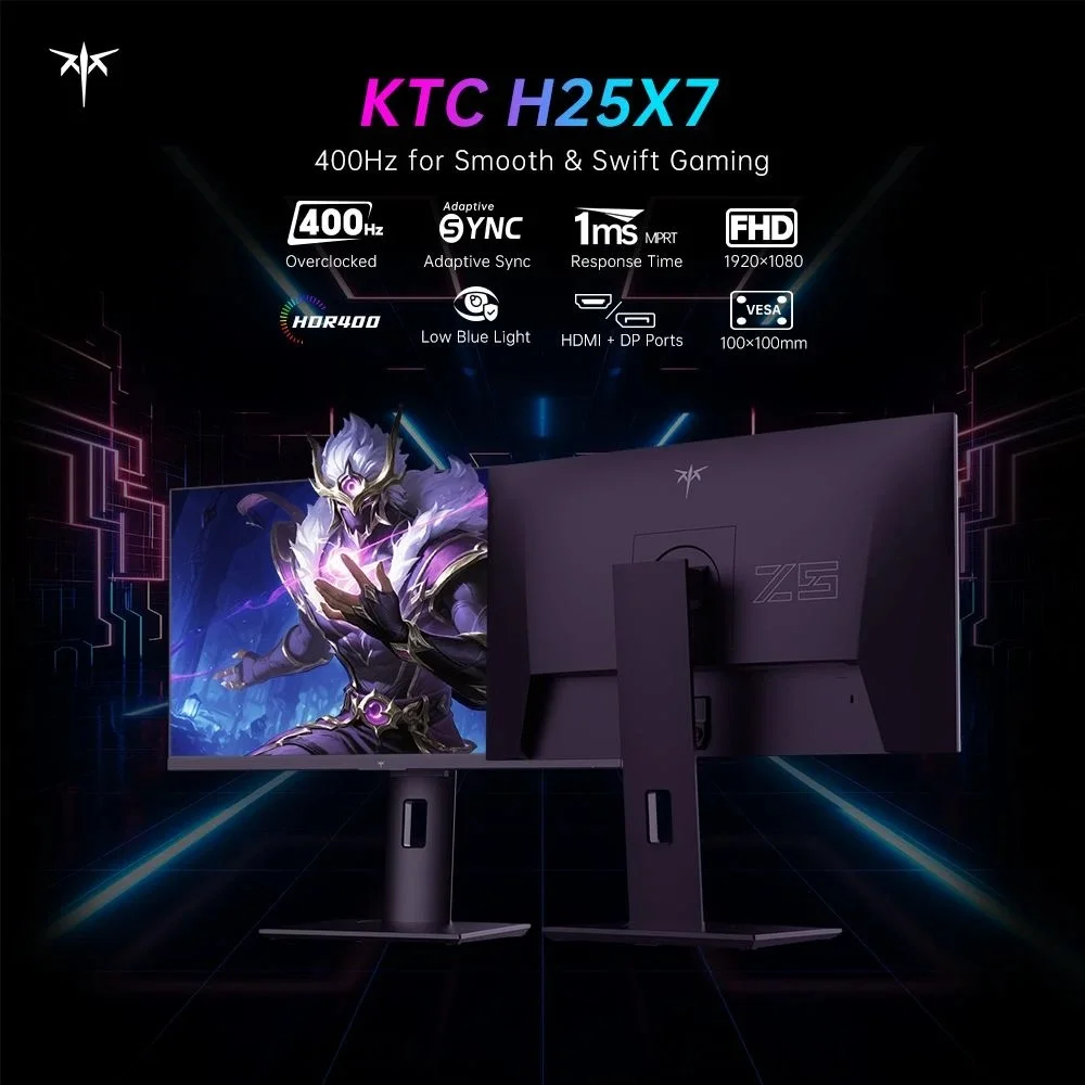 KTC H25X7: Απίστευτο Fast IPS στα 400Hz - Δείτε τους αντιπάλους σας ΠΡΙΝ καν συνδεθούν!