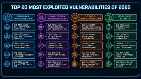Top 20 Most Exploited Vulnerabilities of 2025 Top 20 Most Exploited Vulnerabilities of 2025
