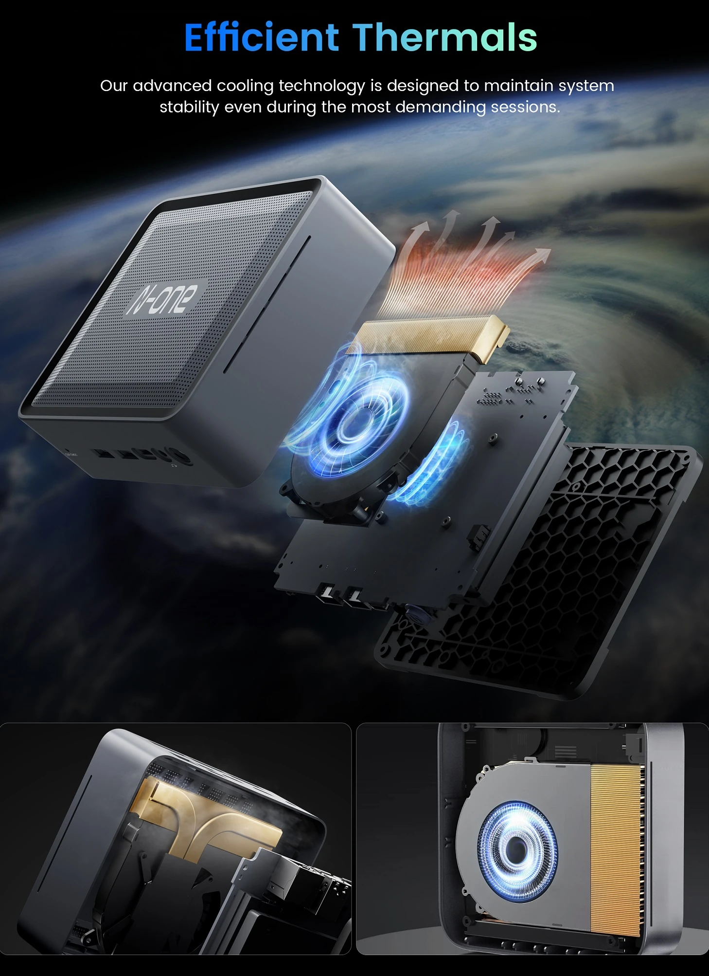 🔝 Απίστευτο! N-ONE NPC Air Mini PC: Η Μικρή Δύναμη που Χρειάζεσαι σε Μέγεθος Παλάμης! 🖥️ N-ONE NPC Air Mini PC Cooling system