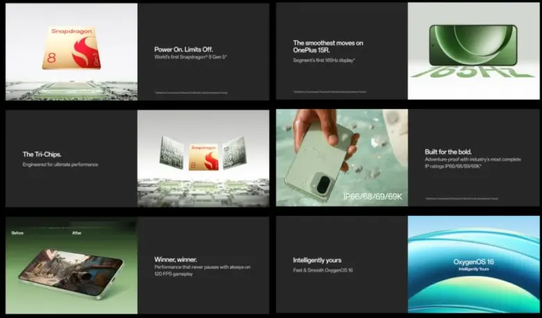 Ανακαλύψτε το OnePlus 15R: Η εντυπωσιακή μπαταρία 7400mAh και η εκπληκτική 4K 120fps βίντεο θα σας αφήσουν άφωνους! Ανακαλύψτε το OnePlus 15R: Η εντυπωσιακή μπαταρία 7400mAh και η εκπληκτική 4K 120fps βίντεο θα σας αφήσουν άφωνους!