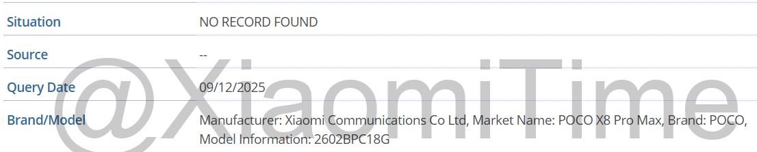 POCO X8 Pro Max 2602BPC18G