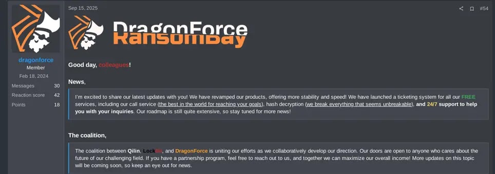 Η ανάρτηση εντοπίστηκε σε ένα ρωσικό υπόγειο φόρουμ (Πηγή - Yarix)