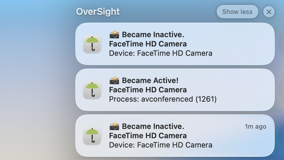 Security Bite: Αυτή η εφαρμογή σάς ενημερώνει εάν η κάμερα web ή το μικρόφωνο του Mac σας ενεργοποιήθηκε ενώ λείπατε