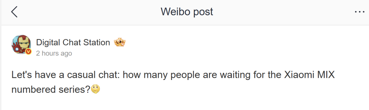 Νέες διαρροές υποδηλώνουν ότι η κυκλοφορία του Xiaomi MIX 5 είναι δυνατή σύντομα Νέες διαρροές υποδηλώνουν ότι η κυκλοφορία του Xiaomi MIX 5 είναι δυνατή σύντομα