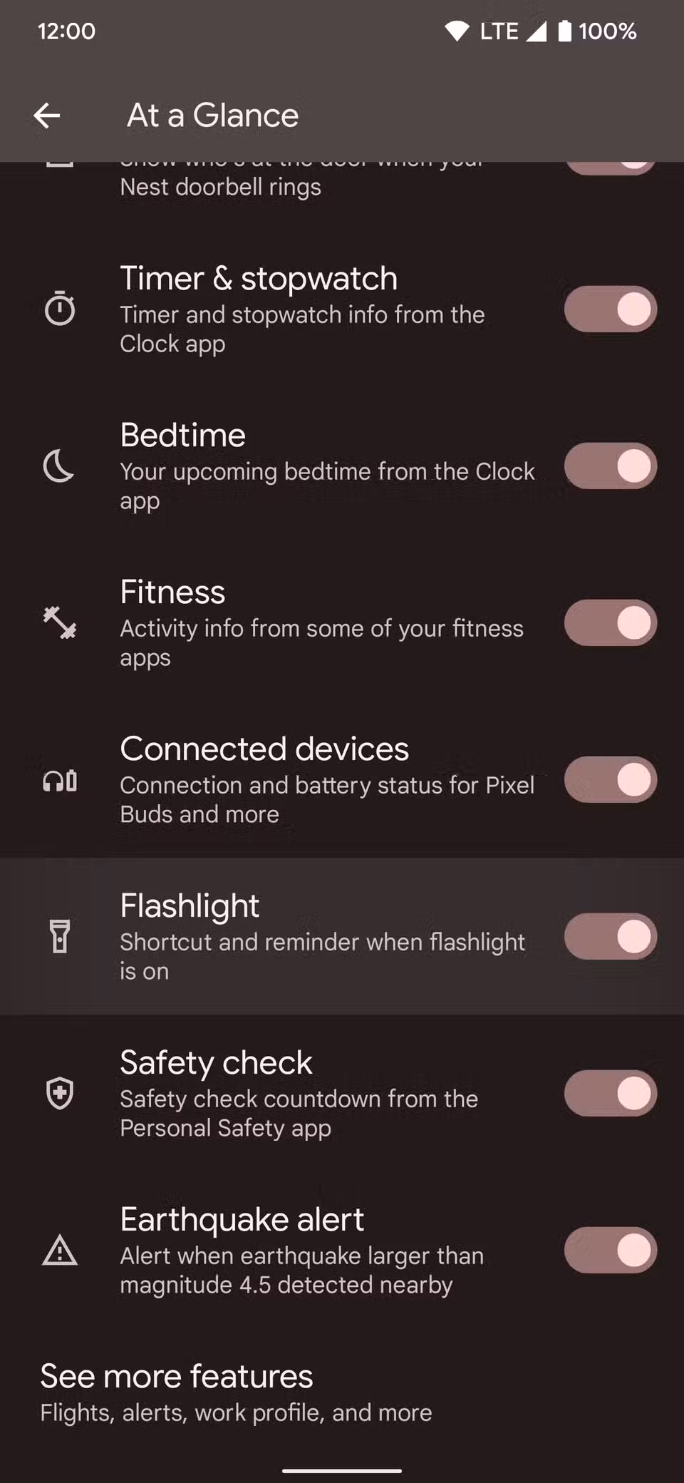 6 ways to turn on the flashlight on your Android phone At a Glance customization options on Google Pixel phone with toggles