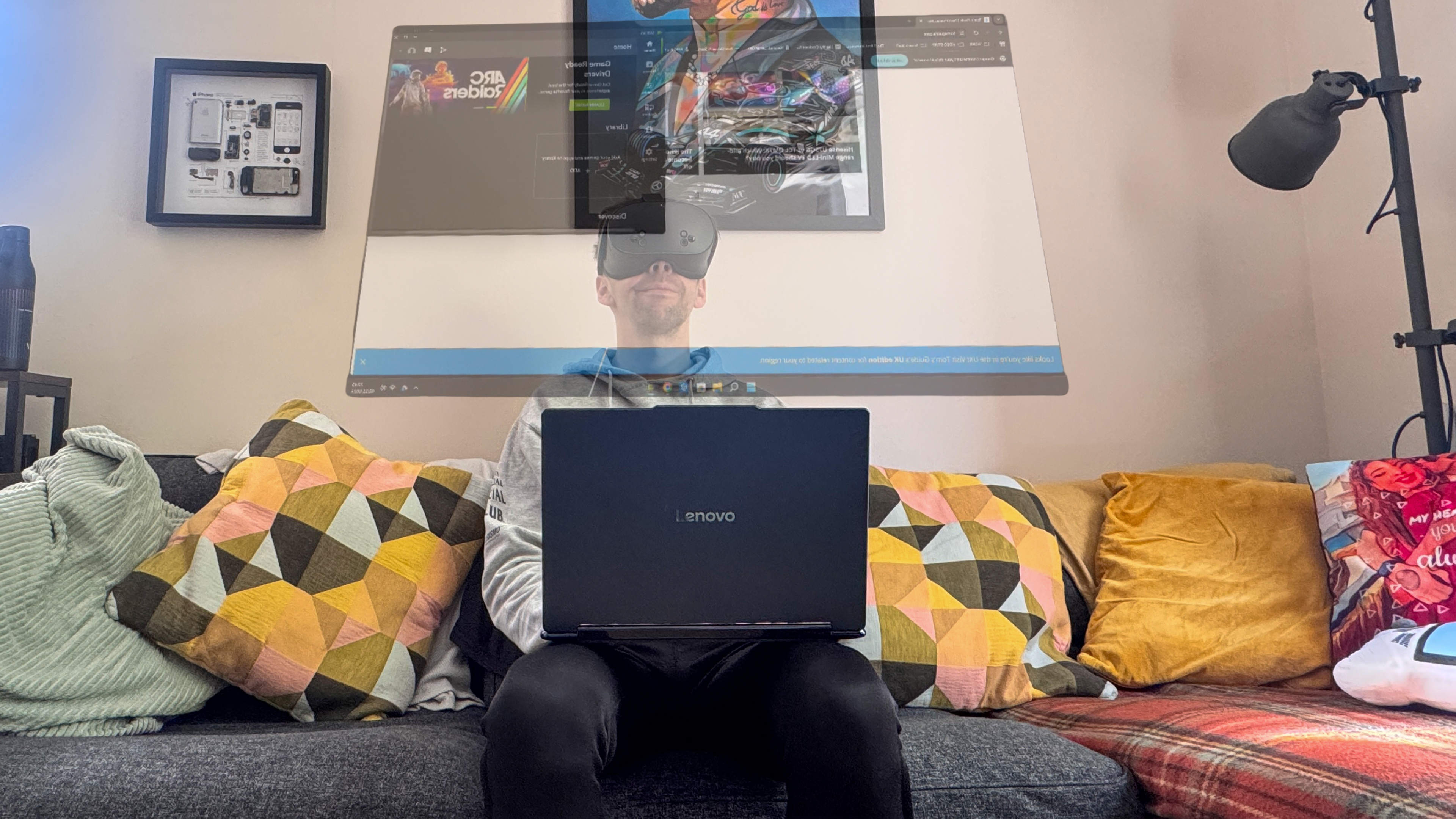 Meta Quest 3S με σύνδεσμο Mixed Reality