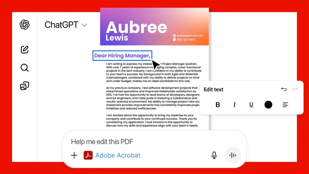 Τα Adobe Photoshop, Express, Acrobat διατίθενται δωρεάν στο ChatGPT