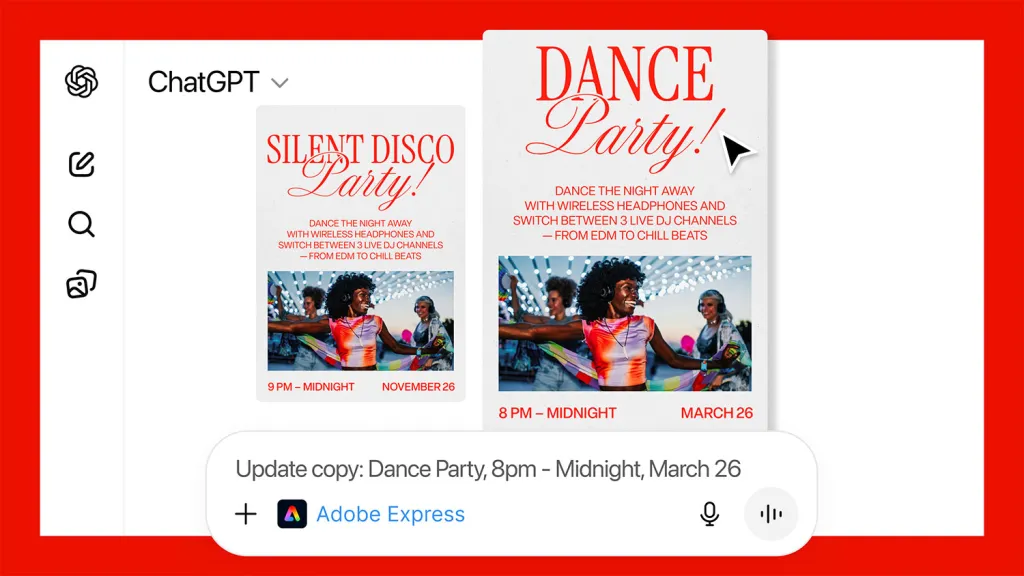 Τα Adobe Photoshop, Express, Acrobat διατίθενται δωρεάν στο ChatGPT
