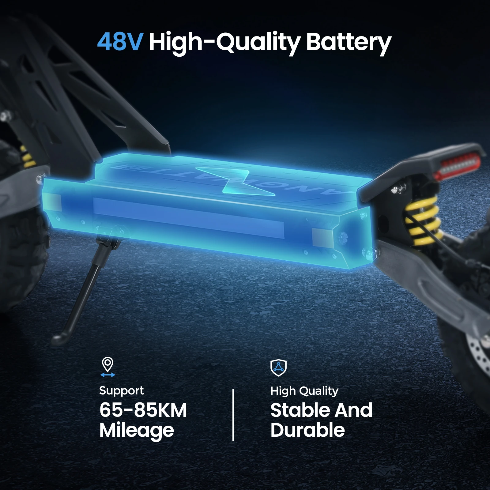 «Μοναδικό ANGWATT CS1: Σηκώνει 200 κιλά, ξεκλειδώστε το εύκολα με NFC και πιάστε τα 55km/h με 1000W – Μάθετε πώς στα 490€!» Μπαταρία ANGWATT CS1