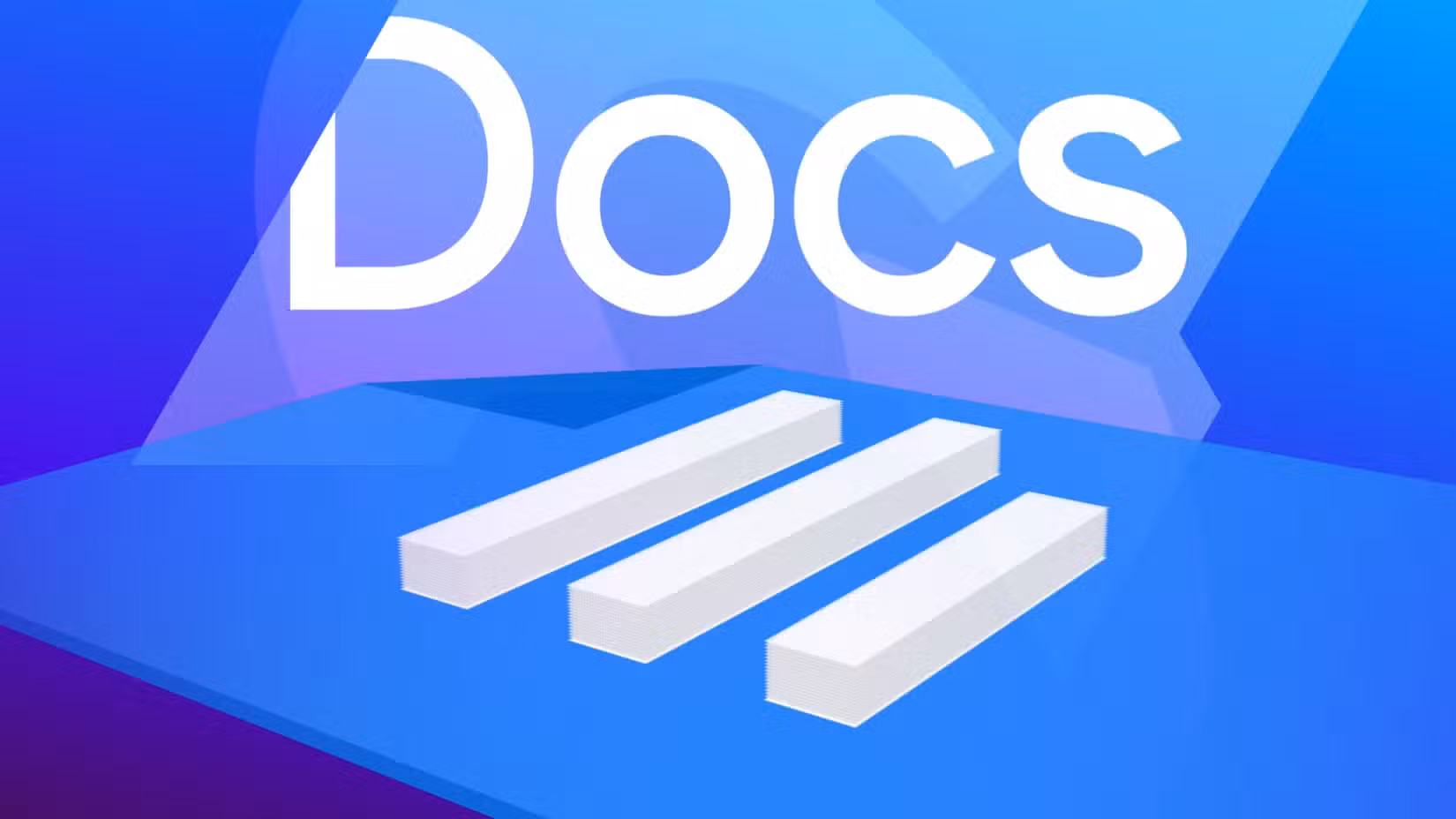 Το λογότυπο των Εγγράφων Google με τη λέξη "Έγγραφα" πάνω από αυτό