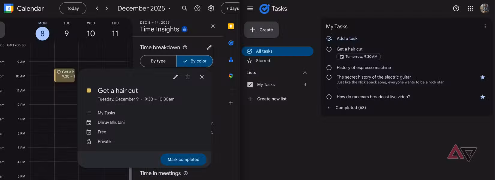 Τελικά απέρριψα μια εφαρμογή επί πληρωμή για αυτήν την εναλλακτική της Google Ενσωμάτωση Ημερολογίου Google Tasks