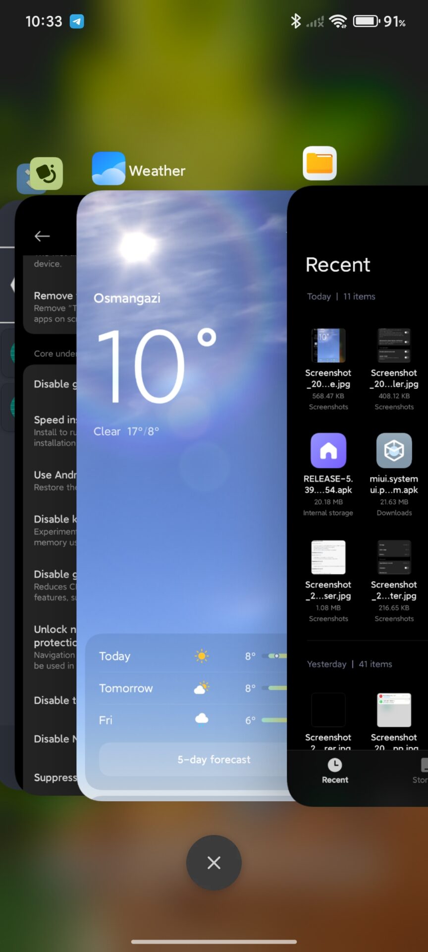 Πρόσφατες εφαρμογές στυλ iOS HyperOS 2