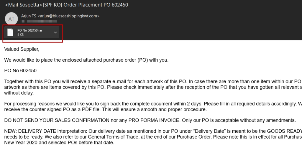 Email με συνημμένο