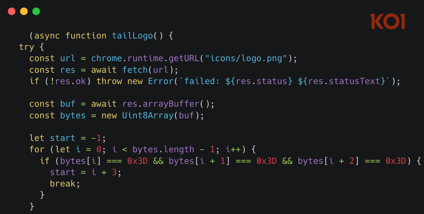 Οι επιθέσεις GhostPoster κρύβουν κακόβουλο JavaScript στα λογότυπα του πρόσθετου Firefox Ανάλυση των δεδομένων λογότυπου για το κακόβουλο απόσπασμα