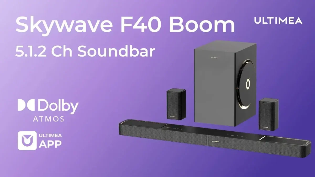 Ανακαλύψτε το Ultimea Skywave F40: Ήχος Dolby Atmos 5.1.2 με 8 Ηχεία και Απίστευτη Τεχνολογία BassMX!