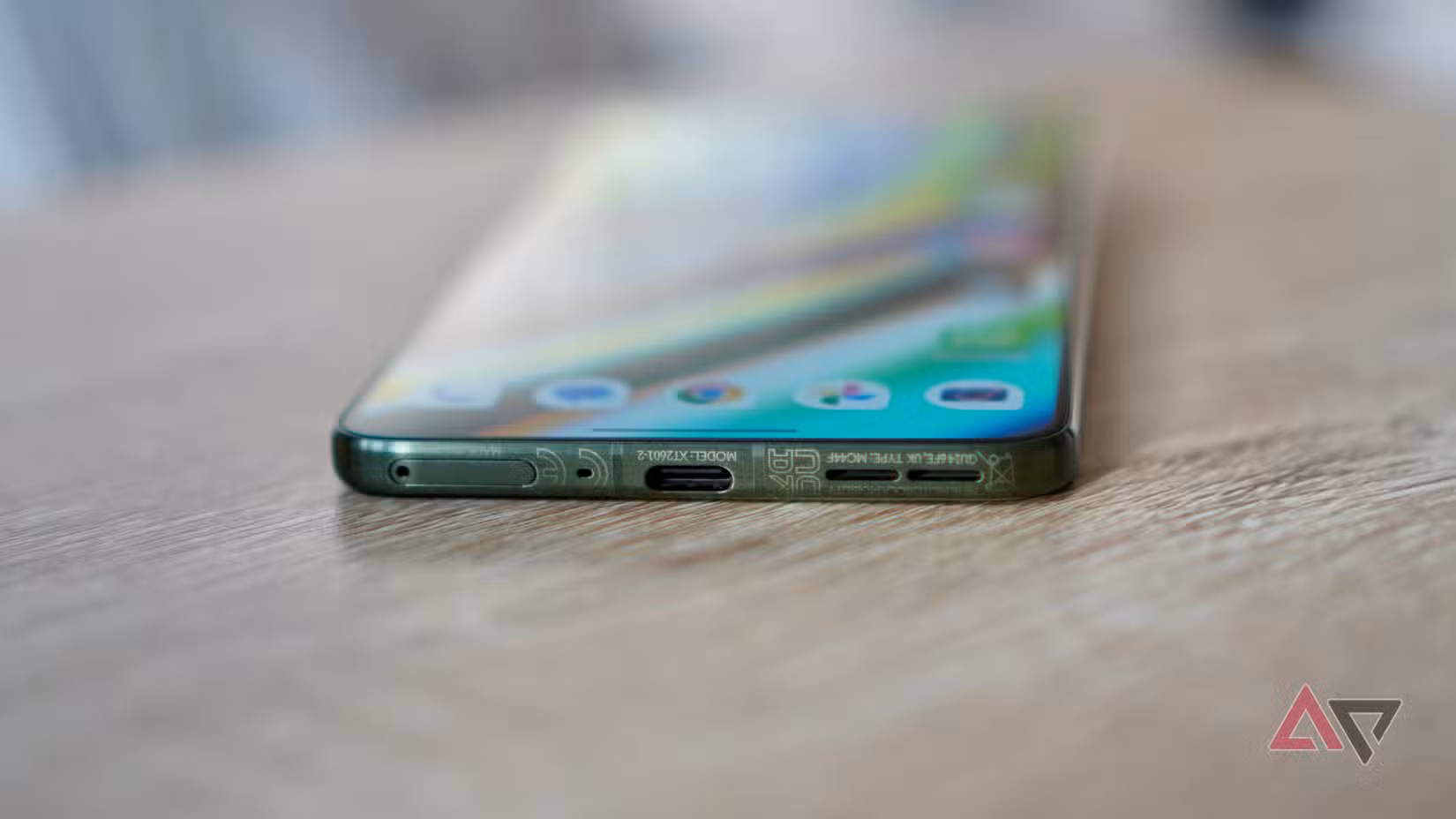 The Motorola Edge 70's charging port