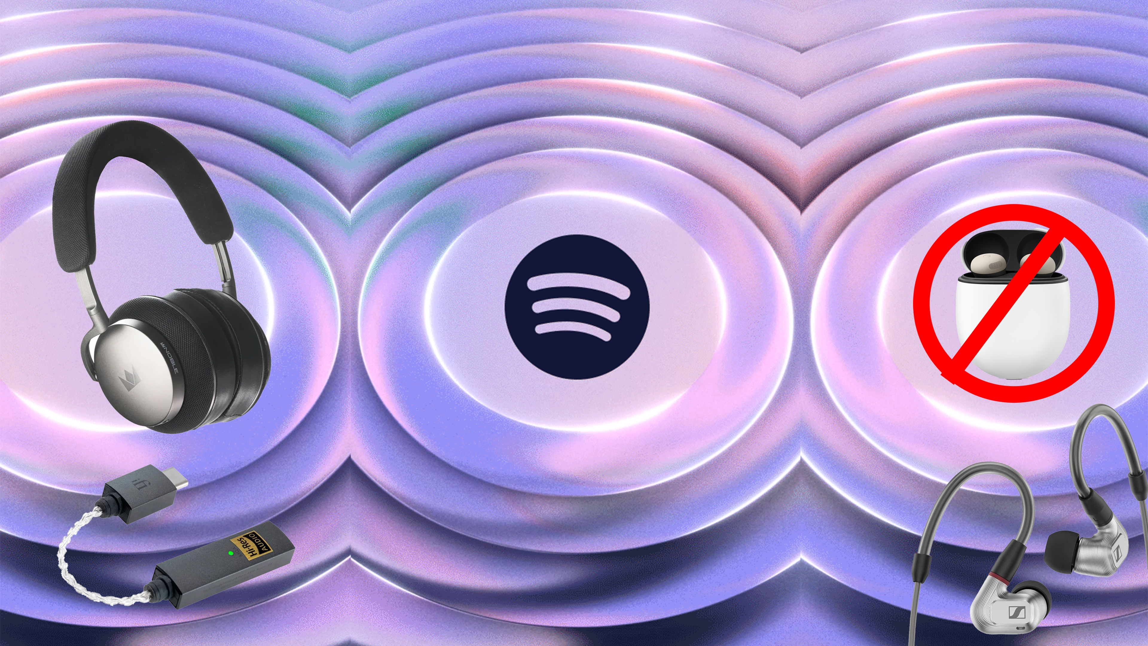 Εικόνα χωρίς απώλειες Spotify με διάφορα ακουστικά και ακουστικά και DAC