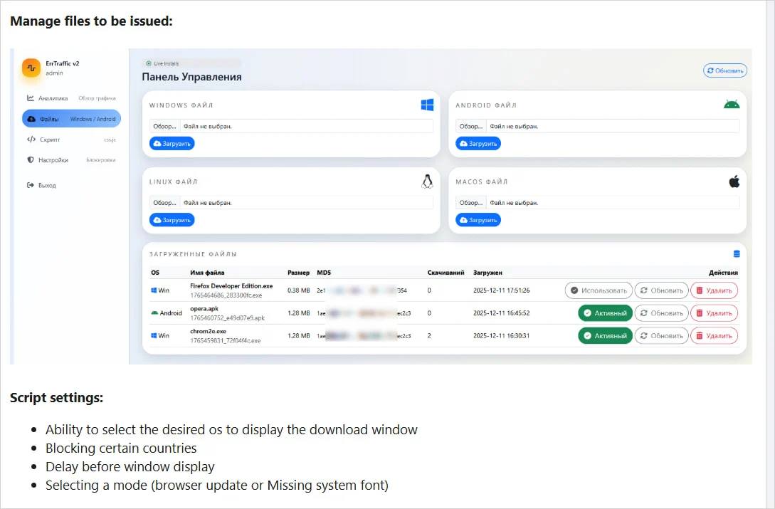 Καθορισμός των ωφέλιμων φορτίων για κάθε λειτουργικό σύστημα