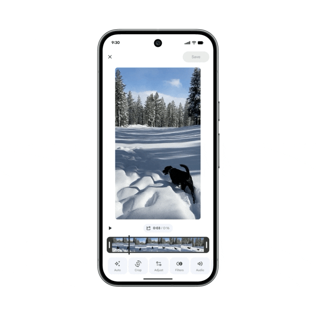 Το Google Photos μπορεί απλώς να είναι έτοιμο να ανταγωνιστεί τις αποκλειστικές εφαρμογές επεξεργασίας βίντεο Ένα gif που υπογραμμίζει το νέο πρόγραμμα επεξεργασίας βίντεο του Google Photos.