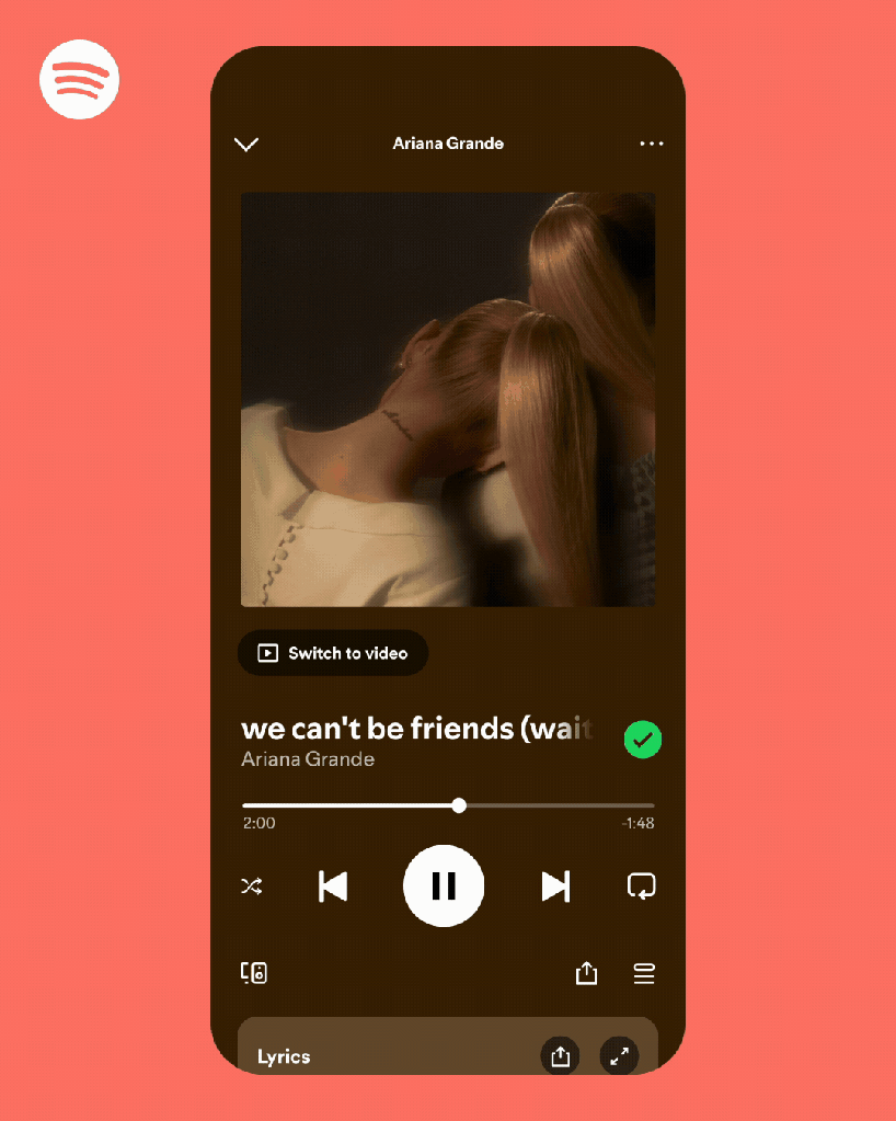 Οι χρήστες του Spotify στις ΗΠΑ και τον Καναδά μπορούν πλέον να παρακολουθούν μουσικά βίντεο Οι χρήστες του Spotify στις ΗΠΑ και τον Καναδά μπορούν πλέον να παρακολουθούν μουσικά βίντεο