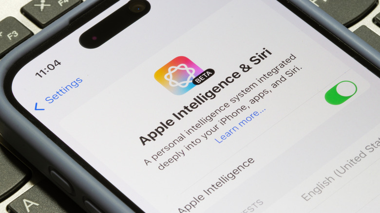 Ρυθμίσεις Apple Intelligence και Siri σε iPhone.