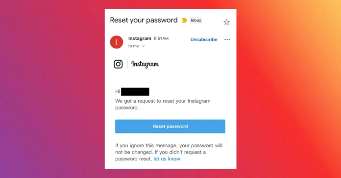 PSA: Τα email επαναφοράς κωδικού πρόσβασης στο Instagram θα πρέπει να αγνοούνται