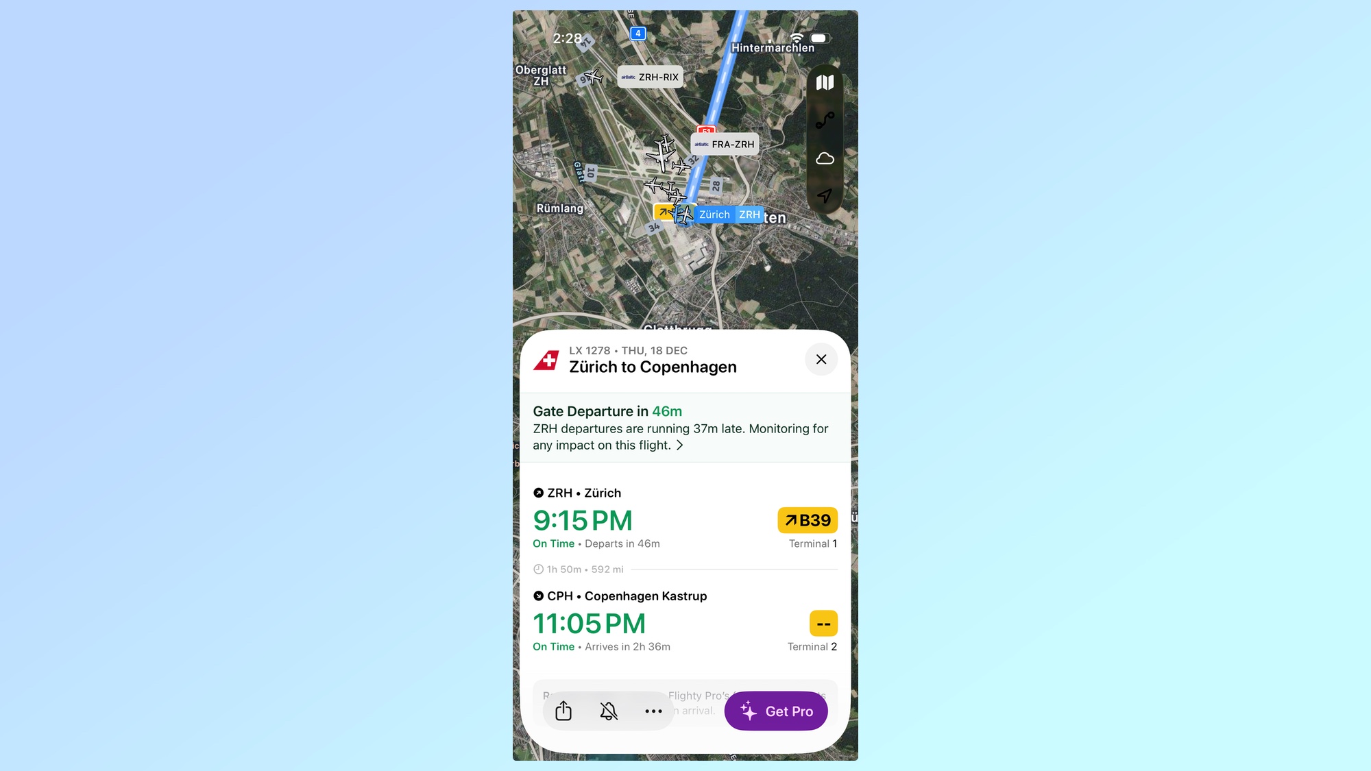 Flighty για iPhone