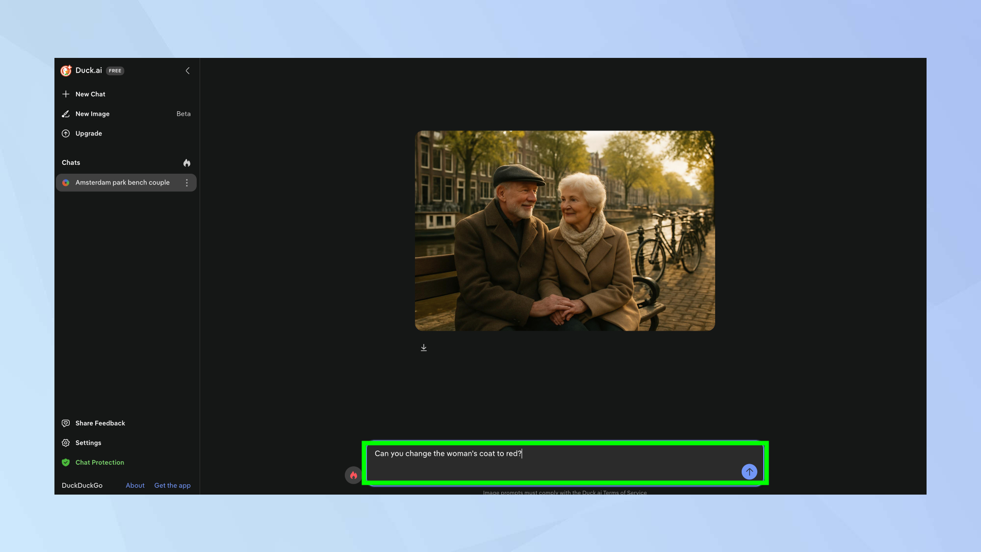 Αναθεωρημένη προτροπή εικόνας στο DuckDuckGo