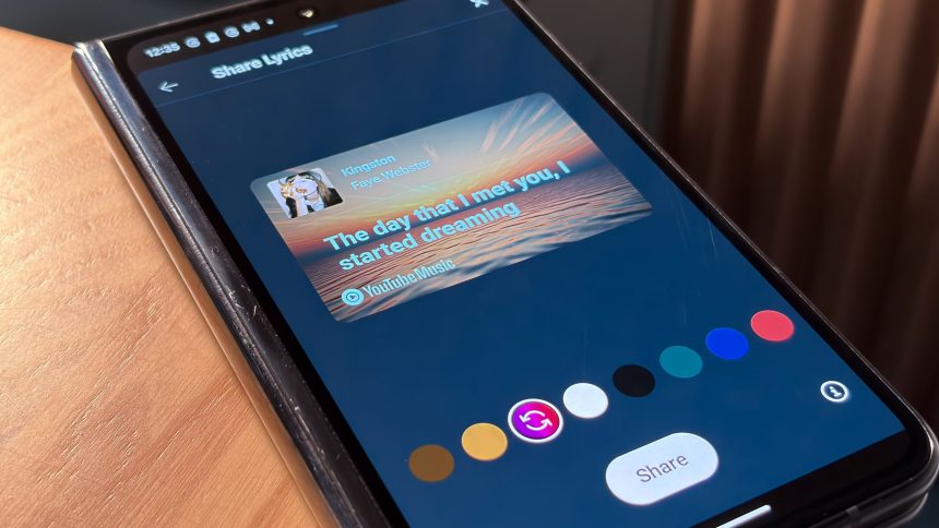 Το YouTube Music δοκιμάζει φόντο που δημιουργείται από AI για κάρτες στίχων