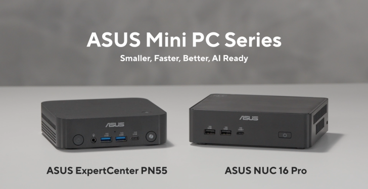 Η ASUS αποκαλύπτει το NUC 16 Pro "Intel Panther Lake" & το ExpertCenter PN55 "AMD Ryzen AI 400" Mini PC