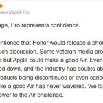 Το επερχόμενο τηλέφωνο Magic είναι μια νέα απάντηση στην πρόκληση Air: Honor