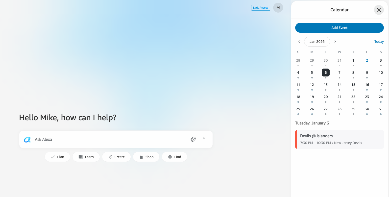 Ημερολόγιο Alexa+