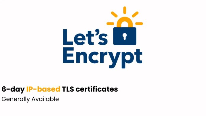Το Let's Encrypt έχει κάνει γενικά διαθέσιμα πιστοποιητικά TLS που βασίζονται σε IP 6 ημερών