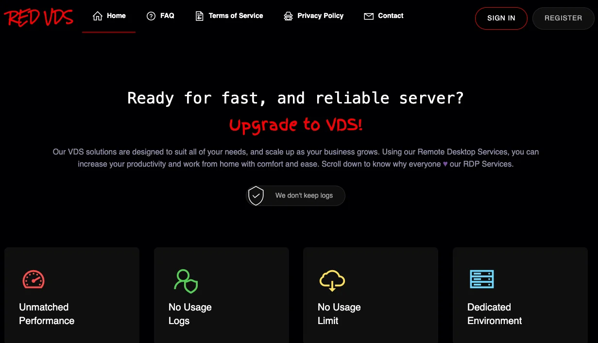 Ιστότοπος RedVDS