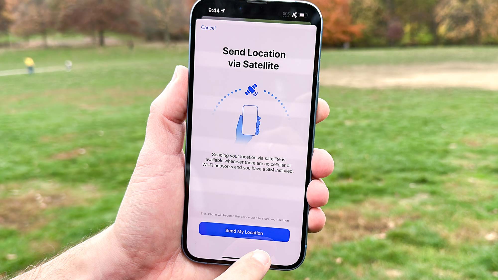 Το iPhone 14 κοινοποιεί την τοποθεσία μέσω δορυφόρου