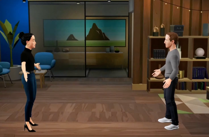 avatars με πόδια στο Meta's Horizon Worlds